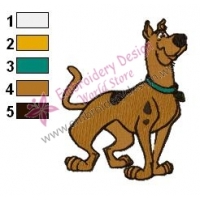 The Dog Scooby Doo Standing Embroidery Design